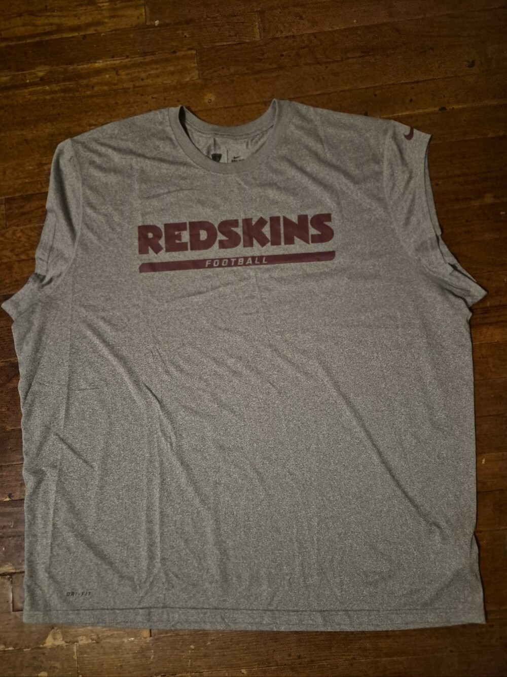 Washington Commanders Redskins Mens Sz 4XL Gray Burgundy Nike Sleeveless T Shirt